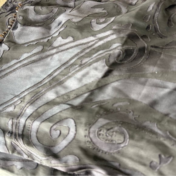 DANIER Chocolate Brown Silk Blend Lightweight Scarf Swirls Whimsical - Picture 7 of 12